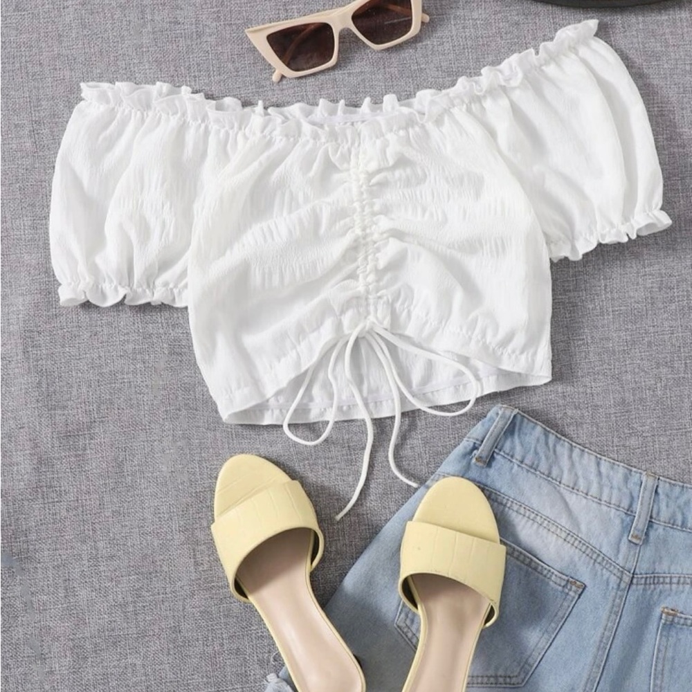 White crop top